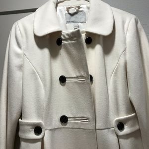 Women’s size M white double breasted coat
